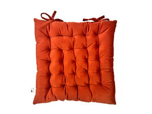 CR Velveteen Chair Pad Burnt Orange 40CM - 664953