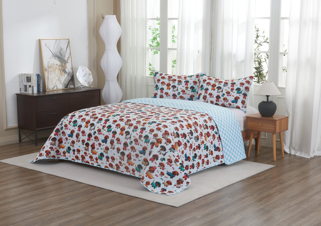Casa Rosso Pinsonic Bedspread KB Dachshund 235X265CM - 666066