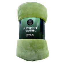 Load image into Gallery viewer, CR Flannel Blanket QB Sage 200X240CM - 666133

