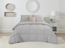 Load image into Gallery viewer, Casa Rosso Sherpa Melange Comforter QB Silver 220X220CM - 666176
