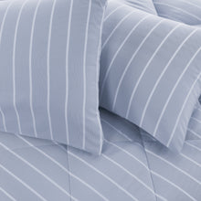 Load image into Gallery viewer, Casa Rosso Stripe Yarn Dye Comforter QB Blue 220X220CM - 666185
