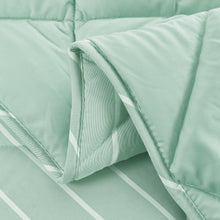 Load image into Gallery viewer, Casa Rosso Stripe Yarn Dye Comforter QB Sage 220X220CM - 666191
