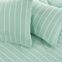 Load image into Gallery viewer, Casa Rosso Stripe Yarn Dye Comforter QB Sage 220X220CM - 666191
