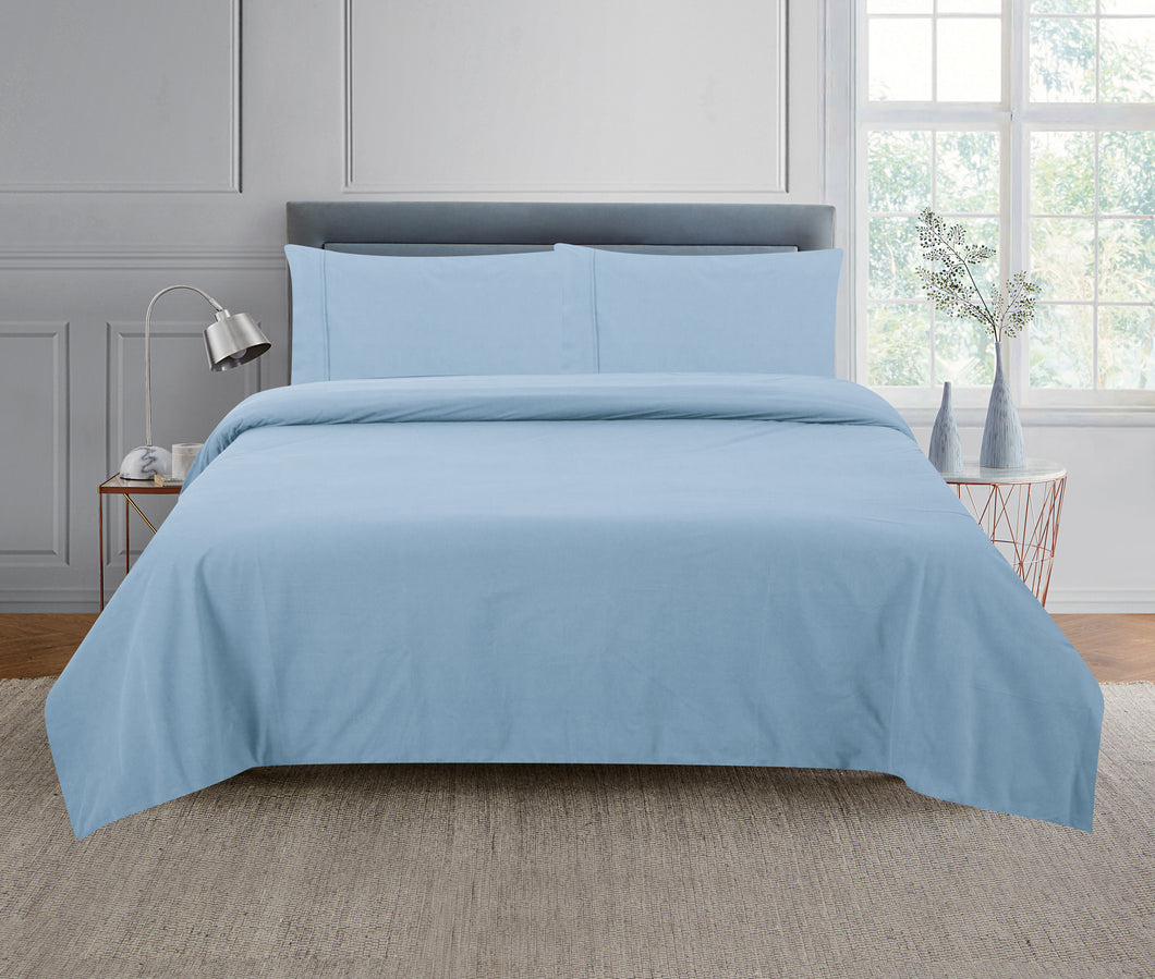 Casa Rosso Micro Flannel Sheet Set Coastal Blue KB 275X260CM - 670082