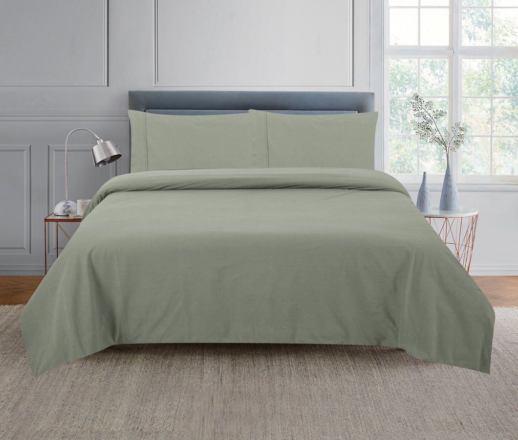 Casa Rosso Micro Flannel Sheet Set Sage QB 240X265CM - 670078