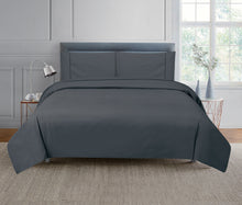 Load image into Gallery viewer, Casa Rosso Thermal Flannel Sheet Set Charcoal KB - 670129
