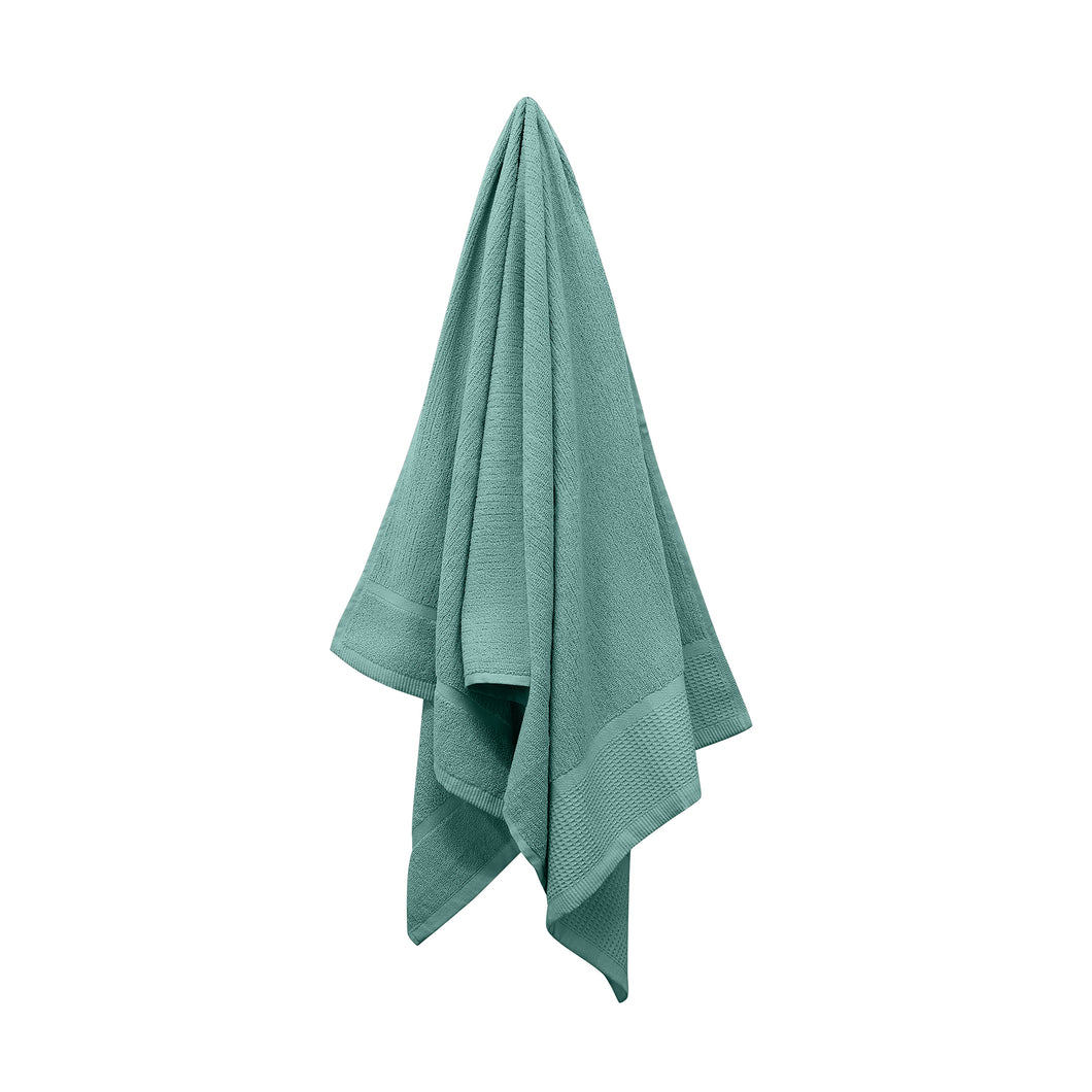 Ribbed Bath Sheet Teal 80X150CM - 733910