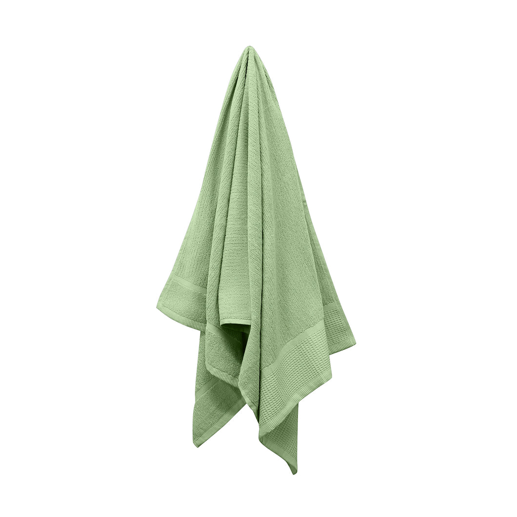 Ribbed Bath Sheet Sage 80X150CM - 733913