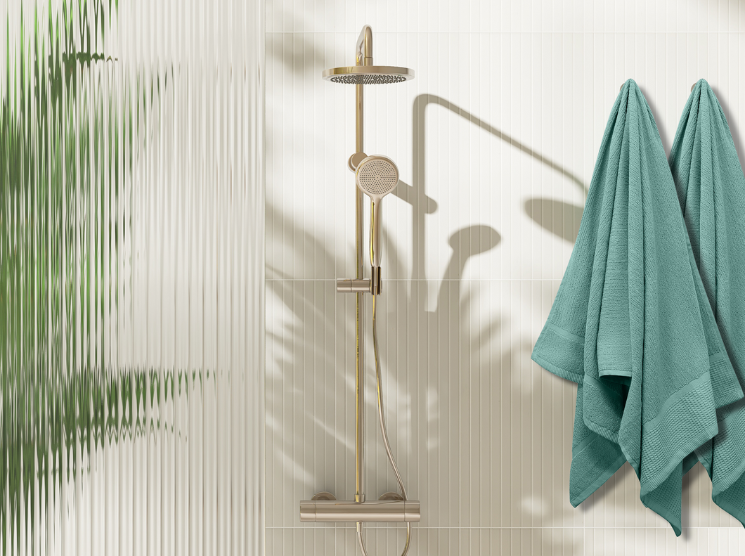 Ribbed Bath Towel Teal 65X135CM - 733917