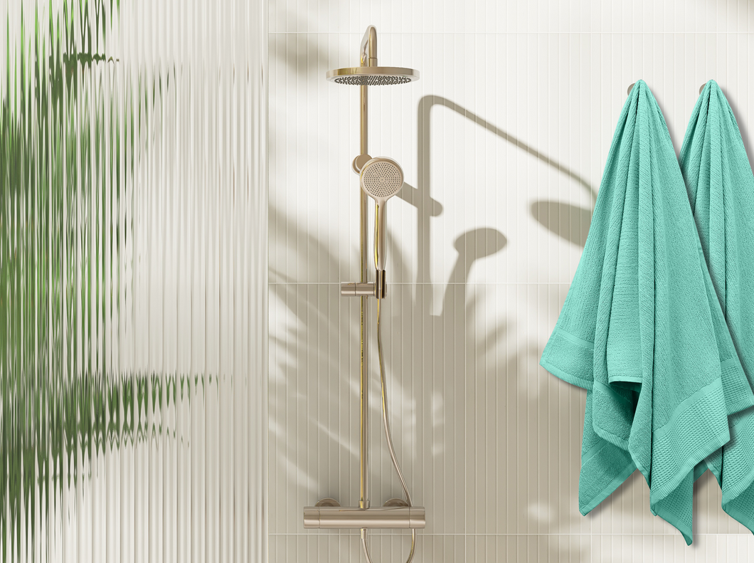 Ribbed Bath Towel Mist 65X135CM - 733919