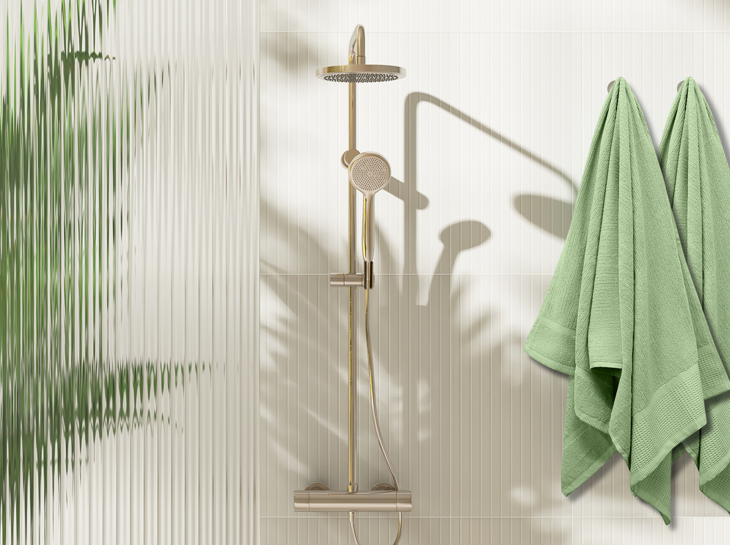 Ribbed Bath Towel Sage 65X135CM - 733920