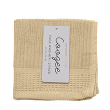 Load image into Gallery viewer, Ribbed Face Washer Beach 2PK 33X33CM - 733930
