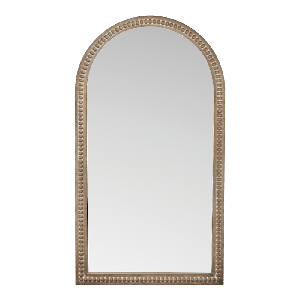 SLF Mirror Cary Arch Beaded Natural - 850063