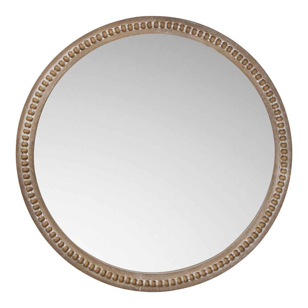 SLF Mirror Halo Circle Beaded White Wash - 850064