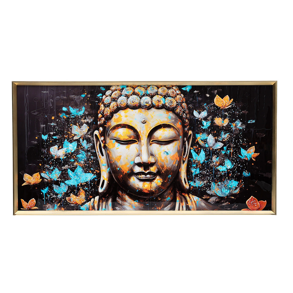 Framed Art Crystal Buddha Aqua 60X120CM - 852008