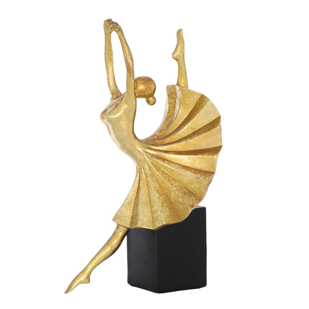 Ballerina on Plynth Head Up Gold 33X15CM - 900638