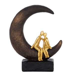 Statue Moon & Kissing Couple 24CM - 900645