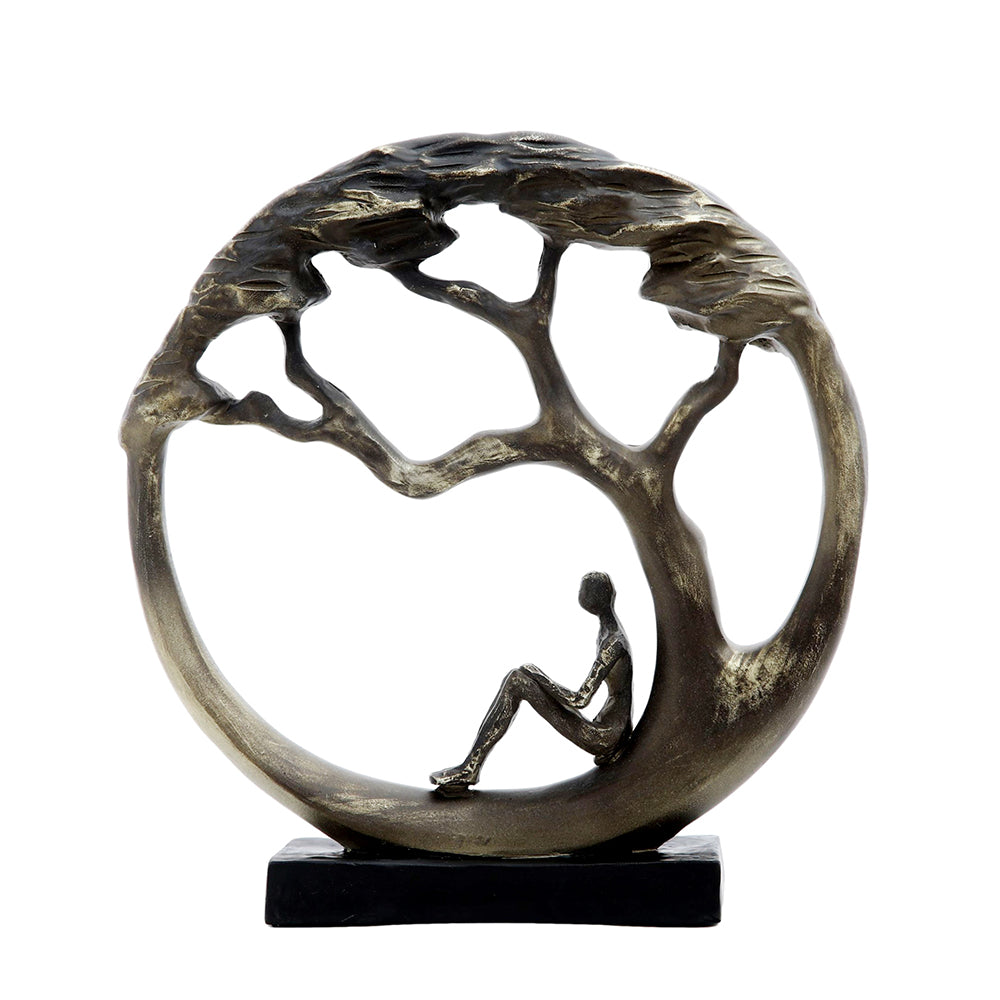 Statue Tree Circle Bronze 27X28CM - 900652