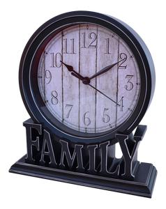 Clock Family Driftwood Face Assorted - 920070