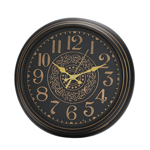 Vintage Bronze & Black Clock 40CM - 920092