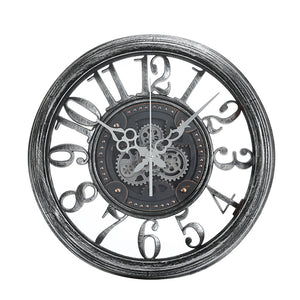 Steel Grey Cog Clock 36CM - 920098