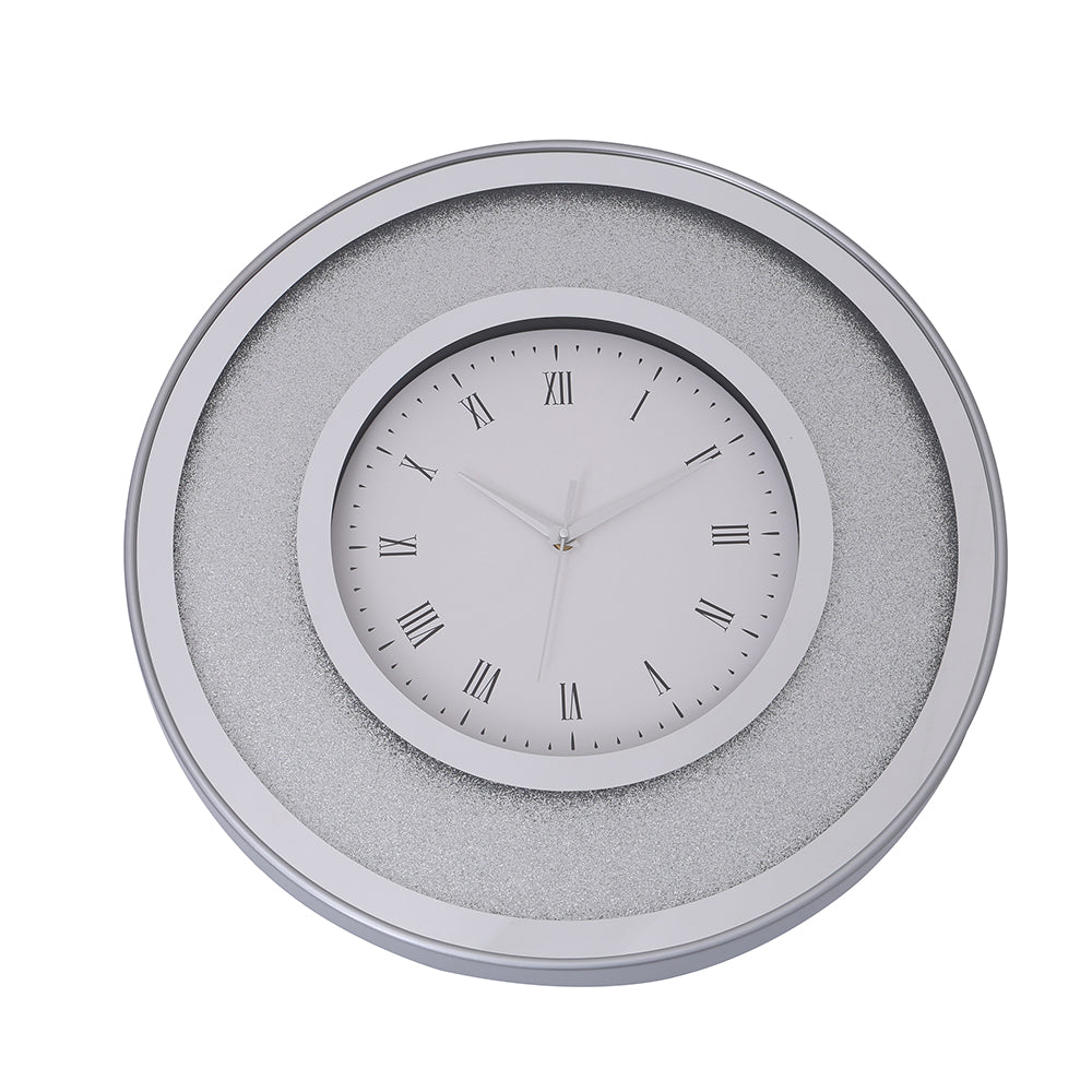 Clock Crush Silver and Mirror 50CM - 926078