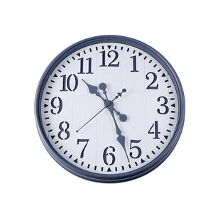 Clock White Shiplap with Grey Surround 46CM - 926081