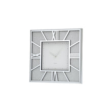 Load image into Gallery viewer, Clock Glitter Square Silver/Black 47CM - 926117
