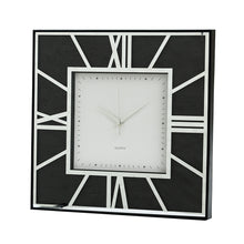 Load image into Gallery viewer, Clock Glitter Square Silver/Black 47CM - 926117
