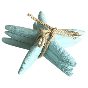 Beach Starfish Blue Aqua/White/Dark Blue Glitter 3 Colours Pk3 - 931208