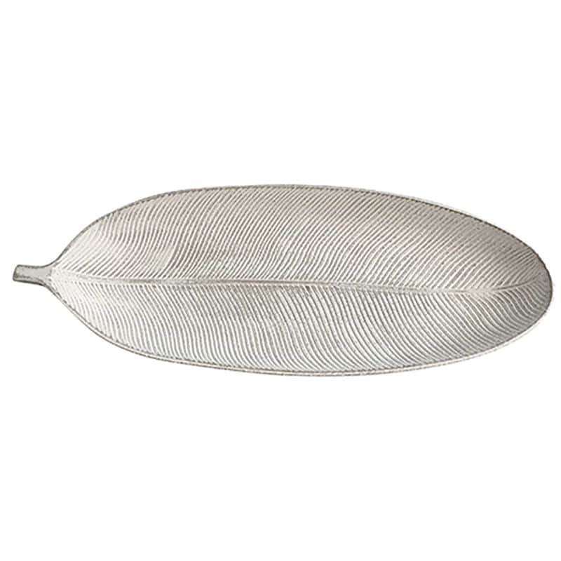 Plate Leaf White Wash - 931230