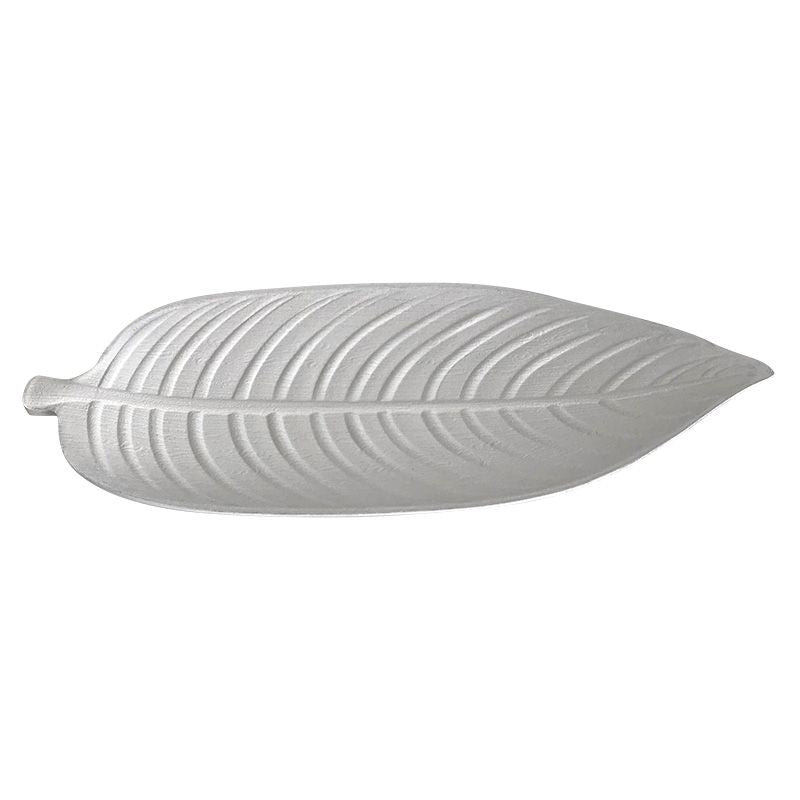 Plate Leaf Pointed White - 931248