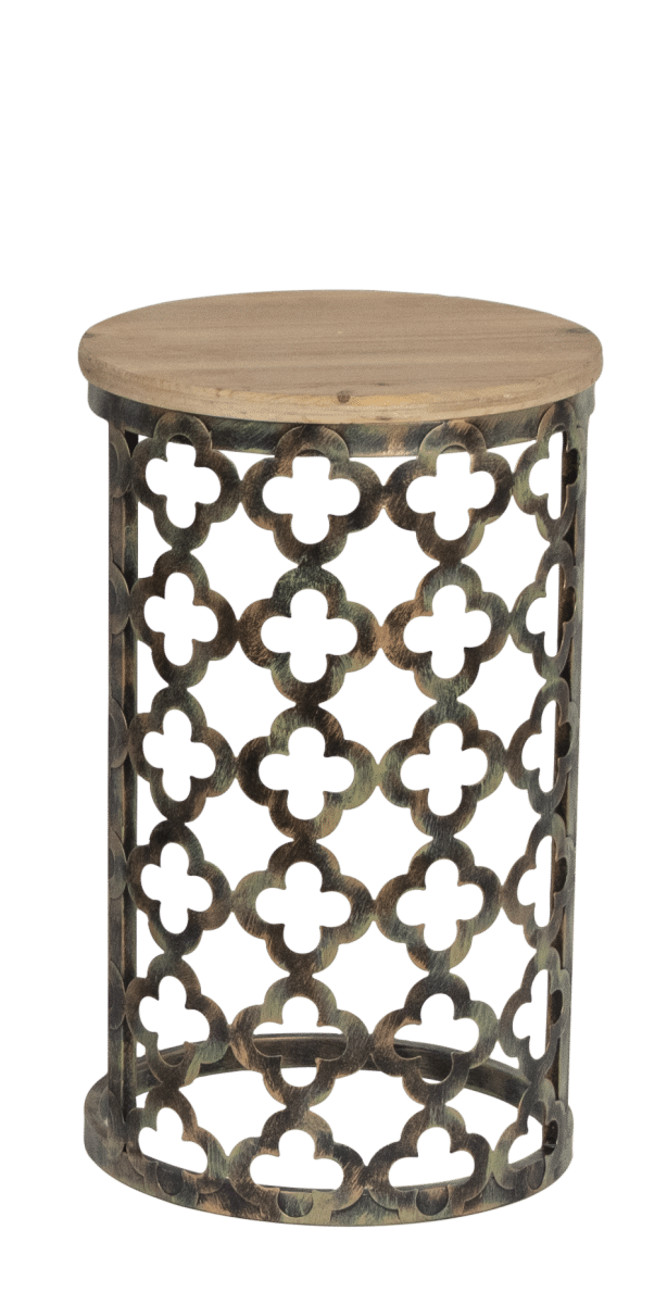 SLF Table Aziza Wood Top Antique Gold Small - 972075