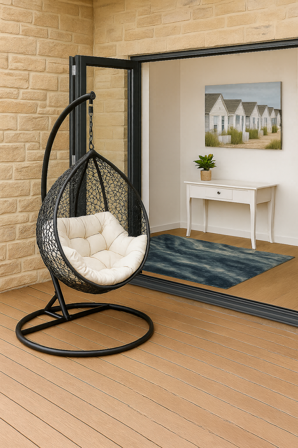 SLF Casa Hanging Pod Chair Steel Frame Black - 974001