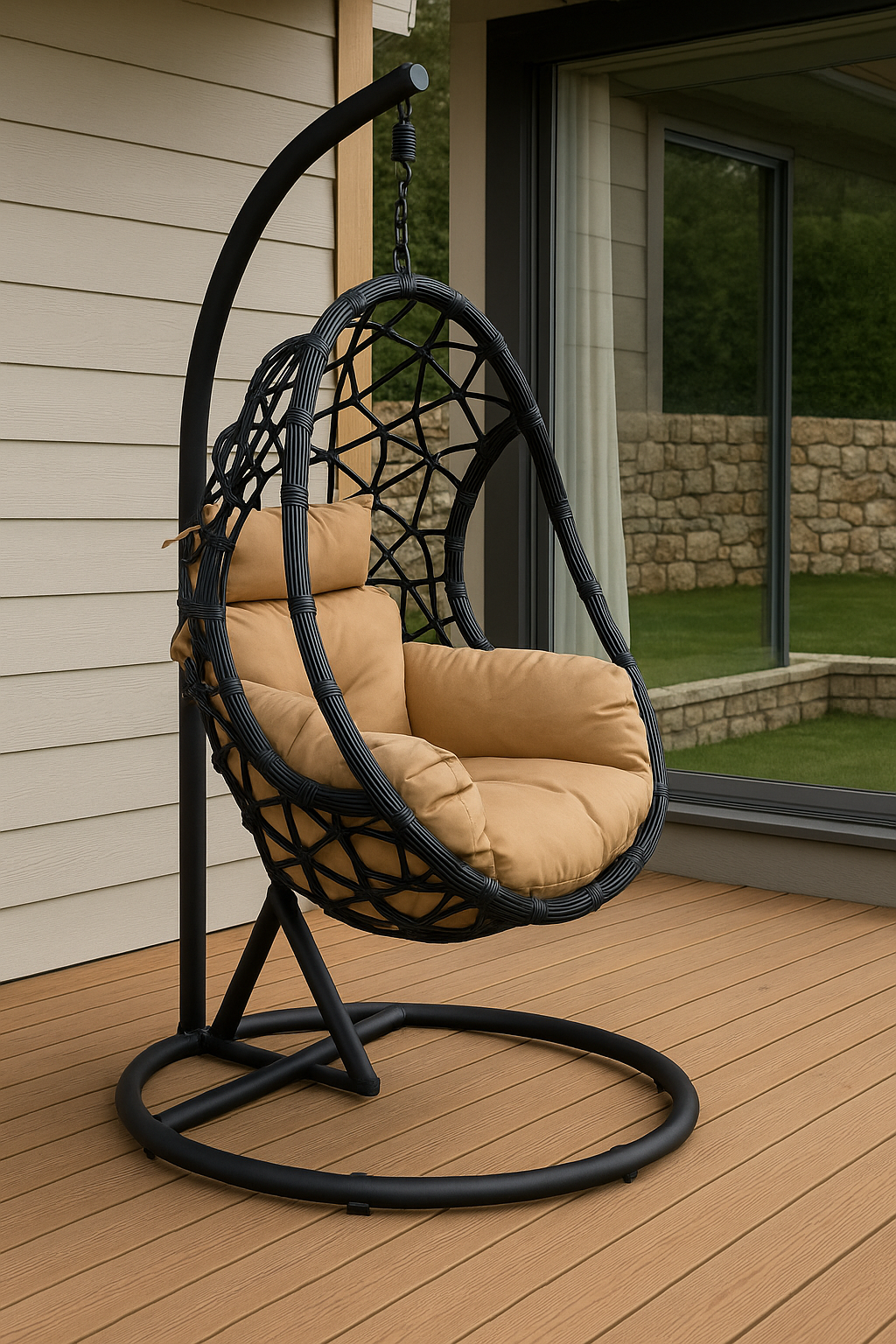 SLF Torino Hanging Pod Chair Steel Frame Black - 974016