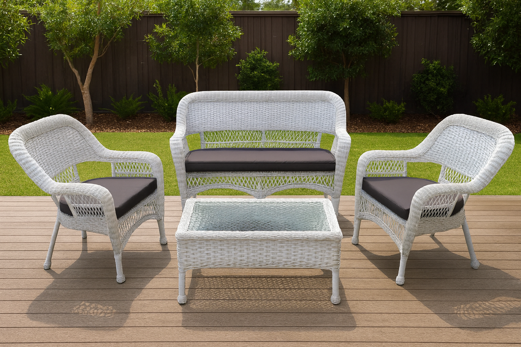 SLF Sofa Setting 4PC Palm Cove White - 974081