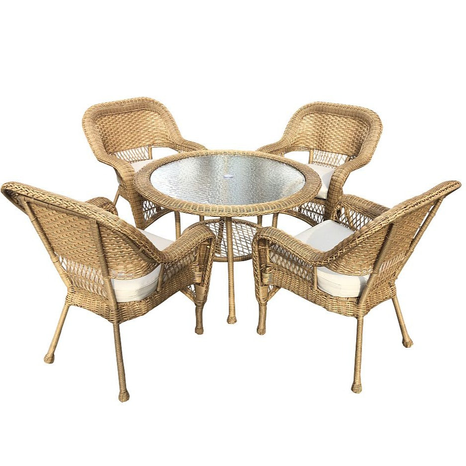 SLF Wicker Dining Setting 5PC Granada Natural - 974117