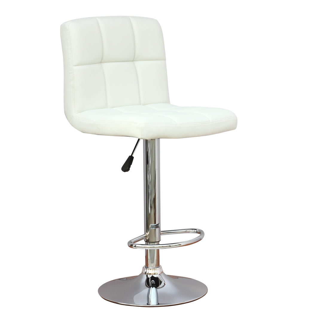 SLF Levi Bar Stool Hydro Square PU White - 991010
