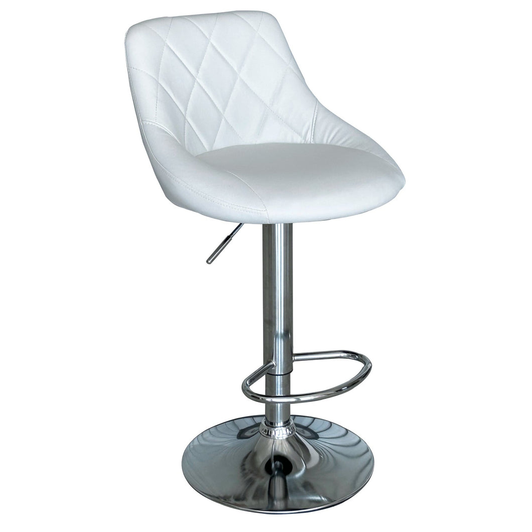 SLF Bar Stool Hydro Quilt Seat PU White - 991012
