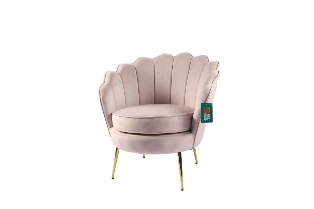 SLF Scallop Chair Pink Velvet - 992151