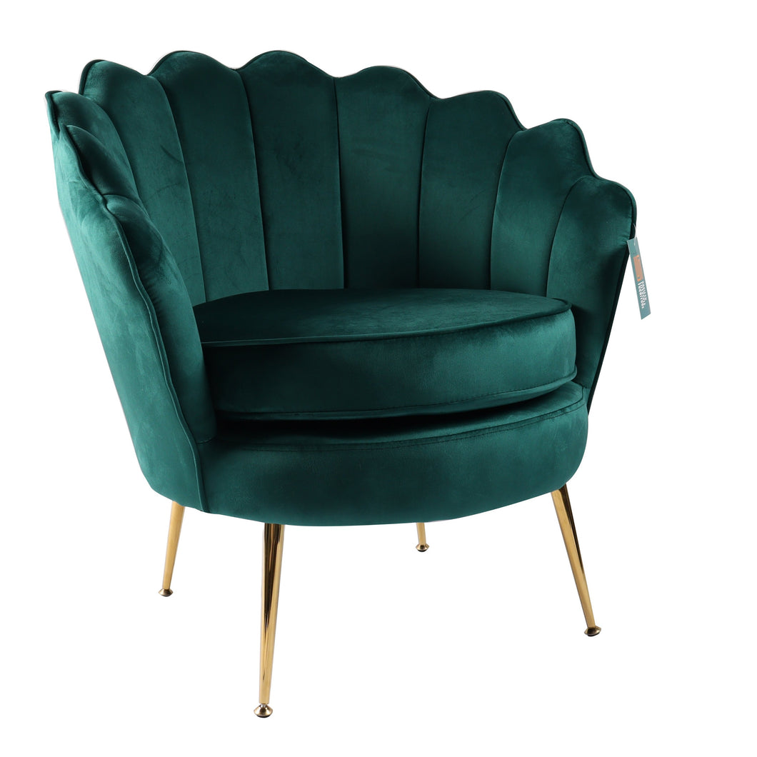 SLF Scallop Chair Teal Velvet - 992261