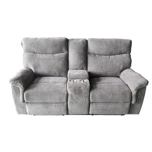 SLF Surin Recliner 2 Seater W/Centre Console Slate - 993014