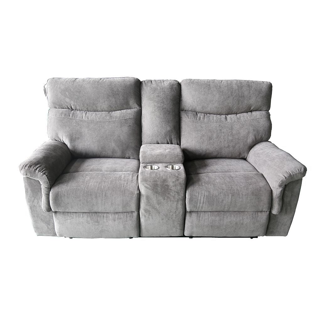 SLF Surin Recliner 2 Seater W/Centre Console Slate - 993014