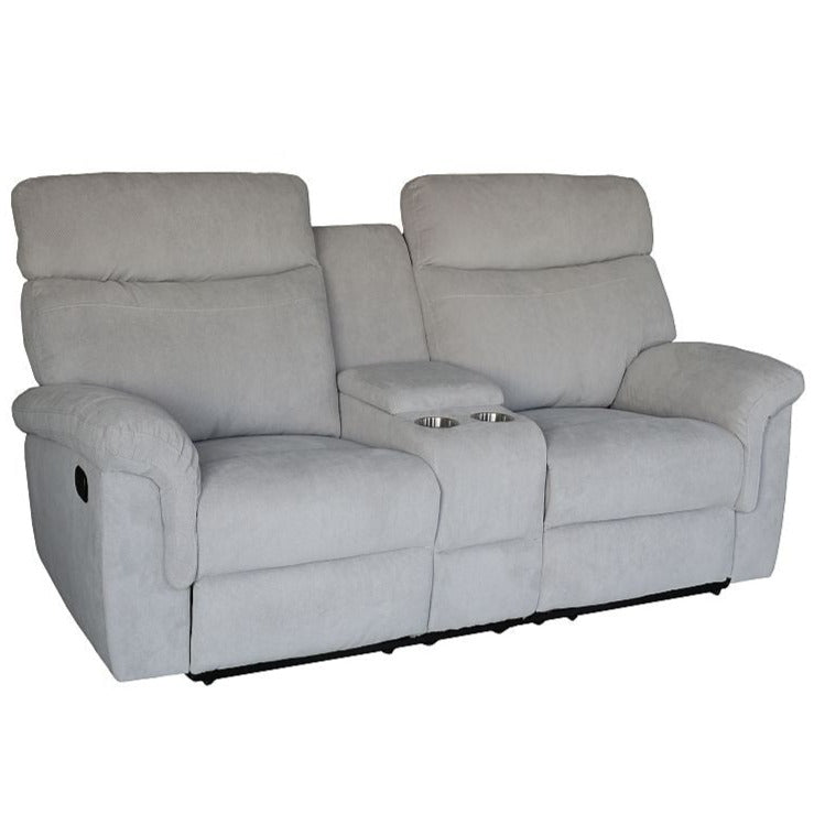 SLF Surin Recliner 2 Seater W/Centre Console Mist Grey - 993022