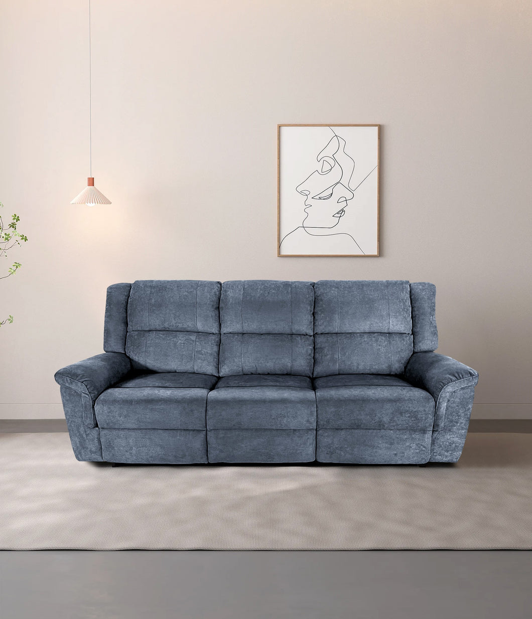 SLF Phuket Recliner 3 Seater Dark Grey - 993072