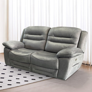 Napoli Fabric 2 Seat Recliner Sofa Grey - 993074
