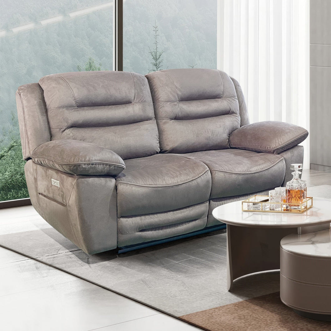 Napoli Fabric 2 Seat Recliner Sofa Chocolate - 993076