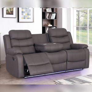 Dickson 3 Seat Recliner Sofa Grey - 993081