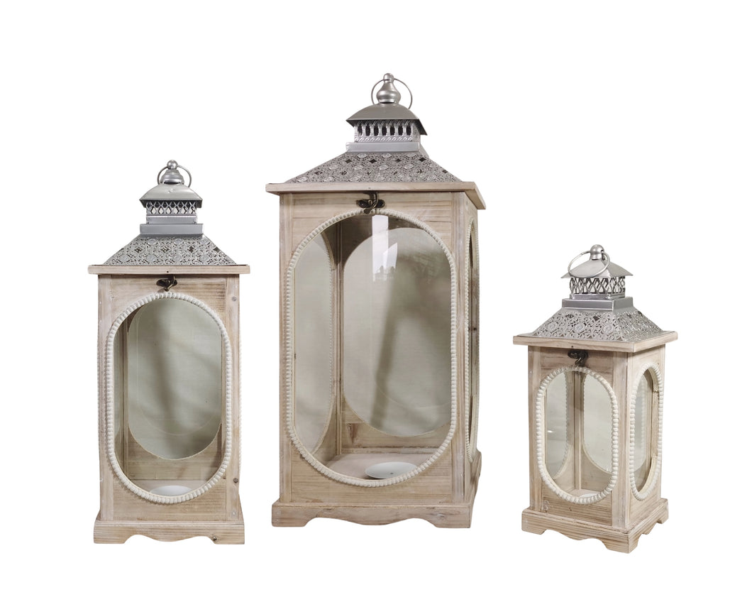 Lantern Wood Natural Oval Window Medium - 929047