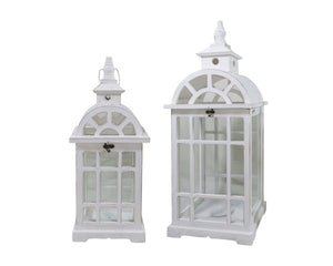 Lantern Wood White with Metal Roof Church Large - 929052